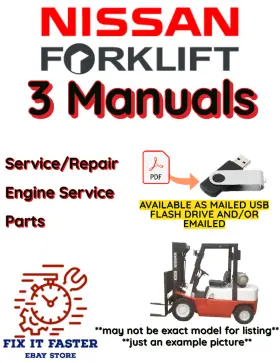 Y1D2A30Q NISSAN Forklift Service Repair Engine Manual Pdf Usb