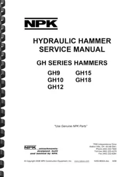 GH18 NPK Gh Hydraulic Hammers Repair Service Manual