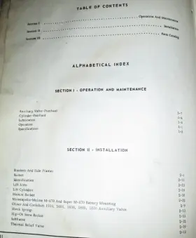 1610 OLIVER Loader Operators Instruction Manual Catalog #3