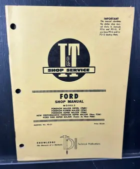FO21 OLIVER Service Repair Manual Tractor Ford Fordson Diesel