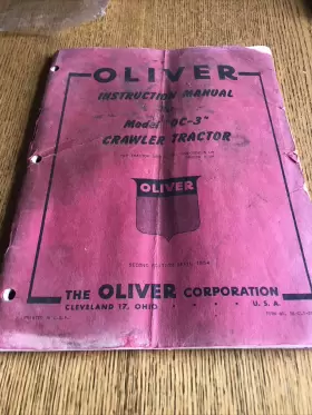 OC-3 OLIVER Instruction Manual Crawler Tractor