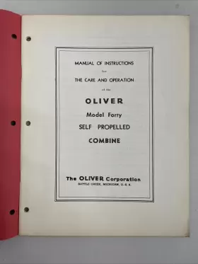 S4-4-W1 OLIVER Propelled Combine Operating Instruction Manual #3