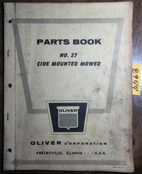 S5-9-G-1 OLIVER Sickle Mower Book Manual