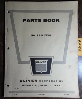 S5-9-H4-2 OLIVER Sickle Mower Book Manual