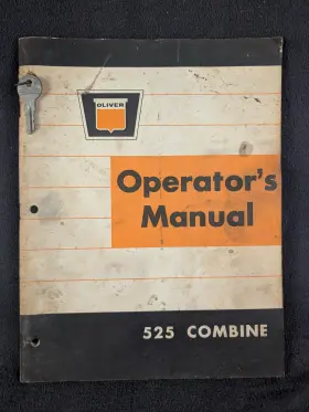 W446503 OLIVER Combine Operators Manual Tractor Farm