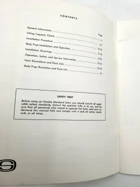 41DA OMAHA HOIST Owners Manual Da #2