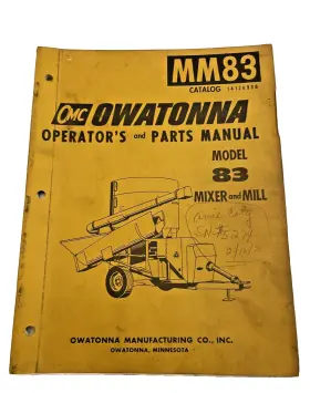 000-01666 OMC Manual Owatonna Mixer Mill Owners Operators