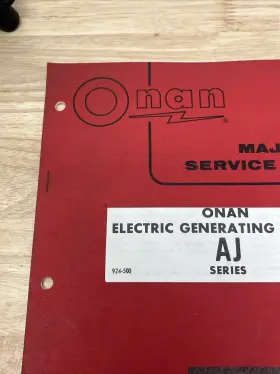 4AK70 ONAN Electric Generating Plants Aj Service Repair #3