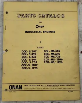 927-1013 ONAN Engines Cck Ms Catalog