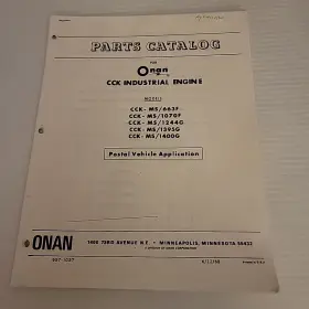927-1037 ONAN Catalog Cck Engine Postal