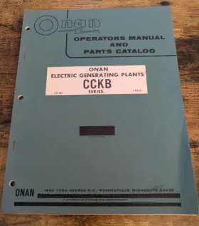 927-303 ONAN Cckb Operators Manual Catalog