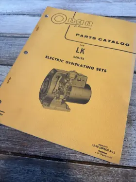 930-0221 ONAN Generator Catalog Manual Repair Service Book