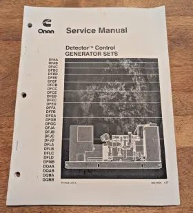 960-0504 ONAN Service Repair Manual Generator Control Dfaa