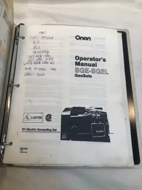 965-0130 ONAN Operators Manual Bge Bgel #2