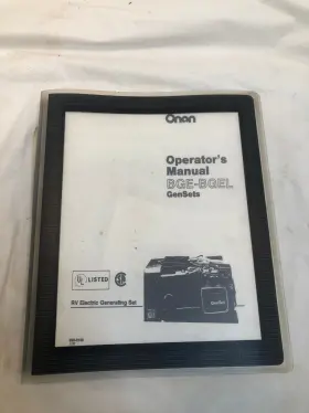965-0130 ONAN Operators Manual Bge Bgel