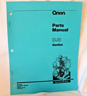 967-0225 ONAN Cummins Manual Dje Catalog Generator Set
