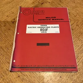 974-502 ONAN Electric Generating Plants Rdjf Service Repair