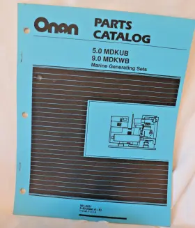 981-0251 ONAN Cummins Catalog Manual Mdkub Mdkwb Marine