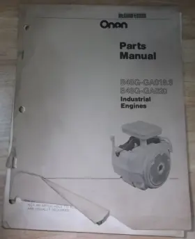 GA020 ONAN Engine Manual Book Catalog