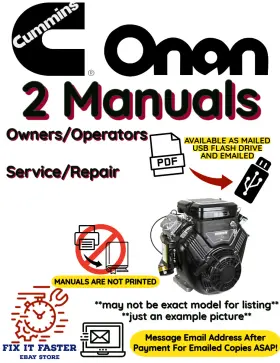 P248V ONAN Engine Manual Service Repair Operator Pdf Usb