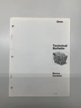 T-021 ONAN Technical Bulletin Marine Gensets Service Repair