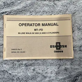 OM3078 OSHKOSH B GOSH Operator Manual Line Walk Van Cylinder