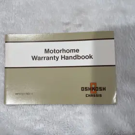 WP3101 OSHKOSH B GOSH Motorhome Handbook