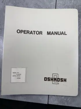 H-2318 OSHKOSH TRUCK Rotary Snow Blower Service Operator