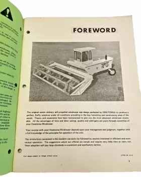 000-46704 OWATONNA Manual Omc Operators Draper Windrower #2