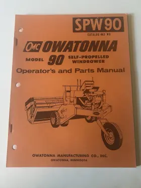 463-WO OWATONNA Spw Propelled Windrower Manual Catalog