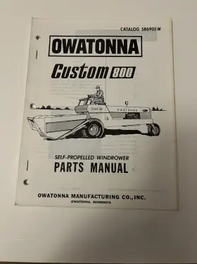 586905W OWATONNA Omc Propelled Windrower Manual Catalog