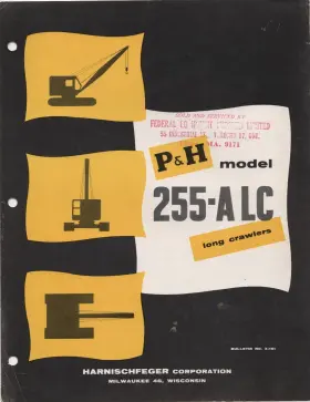 255-ALC P-H Crawler Brochure Bulletin Crane Shovel