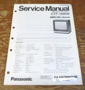 CTF-1495M PANASONIC Data Crt Monitor Service Manual
