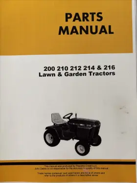 200-210-212-214 PEACEFUL CREEK Manual Deere Lawn Mower Garden