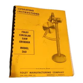 754472625246 PEACEFUL CREEK Foley Belsaw Saw Grinder Manual