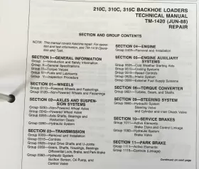 210C PEACEFUL CREEK LLC Service Operators Manual Set Deere #3