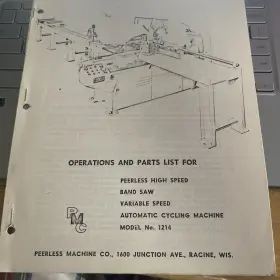 X-6770 PEERLESS Operation Saw Bulletin