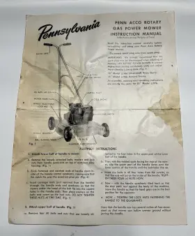 PRG-261 PENNSYLVANIA Rotary Mower Instruction Manual