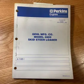ED70078 PERKINS Manual Book Catalog Diesel Engine Gehl Skid