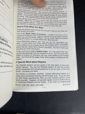 PB1317 PETERBILT Peterbuilt Operators Manual #3