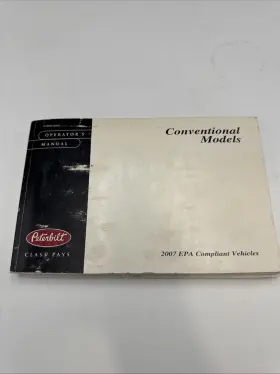 Y53-6004 PETERBILT Conventional Operators Manual Supplemental