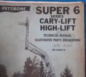 PB-2064-A PETTIBONE Cary Lift High Forklift Manual Book #2