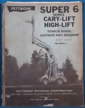 PB-2064-A PETTIBONE Cary Lift High Forklift Manual Book