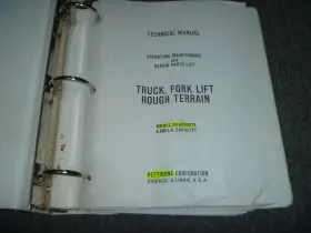 SA-6000RTL PETTIBONE Forklift Service Operator Manual Xz