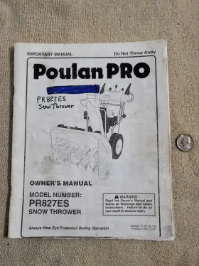 428502 POULAN Pro Snow Blower Owners Manual