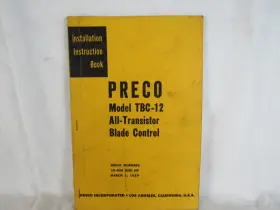 2B-800 PRECO Transistor Blade Control Instruction Book