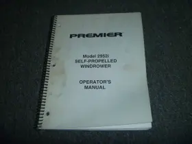 2952I PREMIER Propelled Windrower Operator Manual User Xz