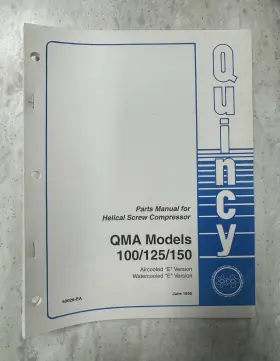 50026-EA QUINCY Qma Screw Compressor Manual