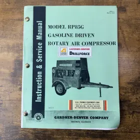 RP85G QUINCY Gardner Denver Rotary Air Compressor Instruction