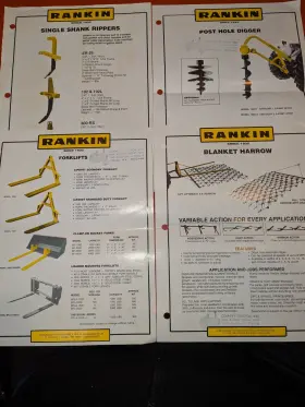 93691 RANKIN Ads Forklifts Harrow Shank Rippers Post Hole